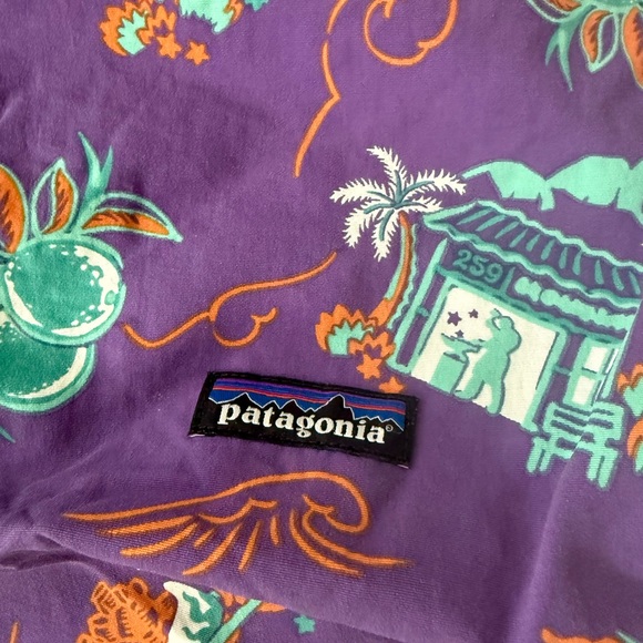 Patagonia Carry Ya'Ll Bag Purple Hawaiian Floral Pattern - Picture 2 of 7